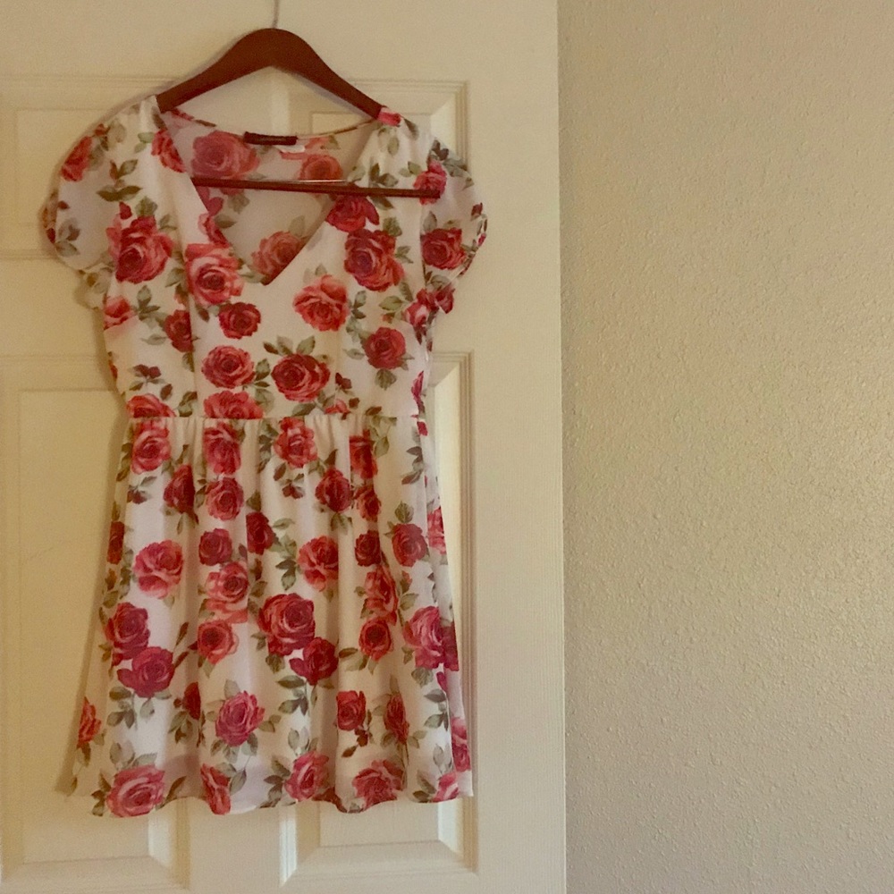 Floral mini summer dress